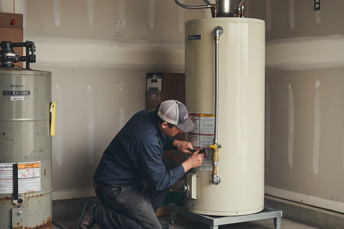 Water heater and shutoff valve replacement in Alma