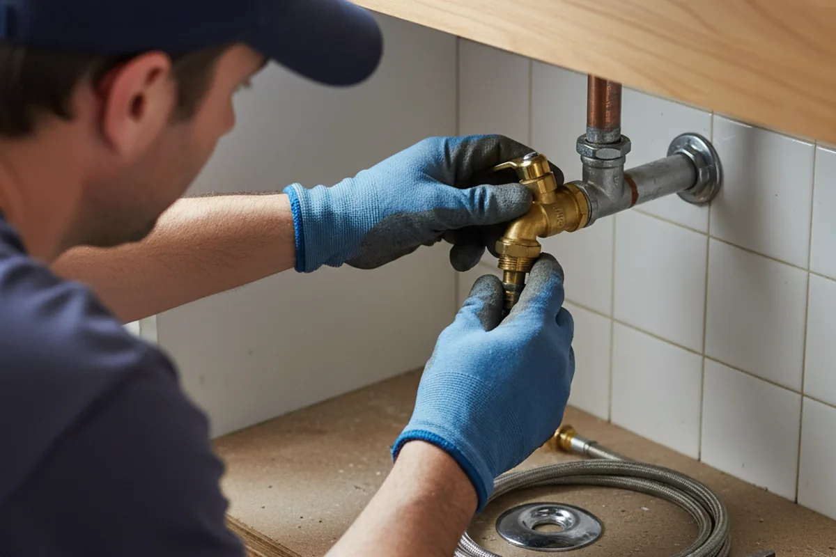 Shutoff valve and fitting work during Faucet and Fixture Repair in Alma